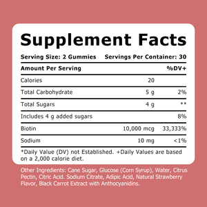 Gummies de biotine à marque privée pour l'éclaircissement de la peau, favorisant la croissance saine des cheveux et des ongles, supplément beauté - Product Image 6