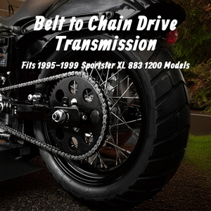 Kit de conversion de transmission par courroie à chaîne pour <span class=keywords><strong>Harley</strong></span> Davidson Sportster XL 883 1200 modèles 1995-1999, mise à niveau et rénovation - Product Image 2