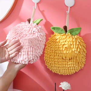 Serviette jetable en peluche à thème floral et fruité, super absorbante, en tissu polaire doux, pour la salle de bain, porte-serviettes - Product Image 1