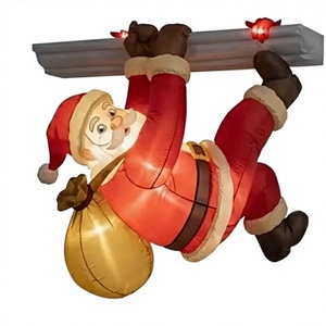 Santa Claus Inflable Estable con Estacas y Cuerdas para Sujeción en Exteriores, Decoración Navideña para Jardín - Product Image 1