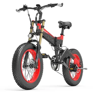 Vélo électrique de montagne pliable <span class=keywords><strong>Lankeleisi</strong></span> <span class=keywords><strong>X3000</strong></span> <span class=keywords><strong>PLUS</strong></span> avec moteur de 1000W, batterie 48V17.5AH, pneus de 20 pouces, freins hydrauliques et suspension intégrale - Product Image 6