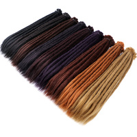 Dread Locks Micro Afro Souples Crochet Cheveux Extensions 20 Pouces Lisses Dreadlocks Fibre Synthétique Tresses Fausses Locs