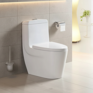 <span class=keywords><strong>Inodoro</strong></span> de Cerámica Simple y Elegante para Baño, Diseño Moderno, Color Blanco Puro, Sifón en Forma de P - Product Image 3