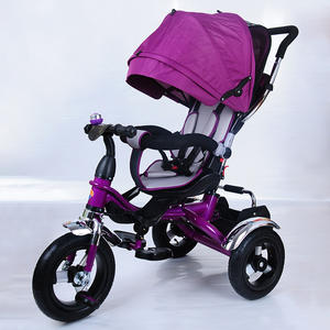 EN71 Vente en gros CE Nouveautés Tricycle pour enfants Poussette Vélo Rickshaw Tricycle double pour bébé 4 en 1 avec pare-soleil - Product Image 5