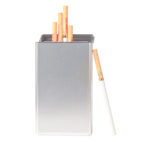 Boîte de rangement pour tabac Erliao, étui à cigarettes en métal personnalisé avec logo pour cigarettes fines