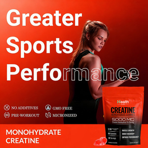 Gomitas de Creatina al Por Mayor OEM 5g Sabor Fresa Crecimiento Muscular Fuerza Resistencia Vegano Sin OMG Suplemento Vegano Sin Azúcar - Product Image 4