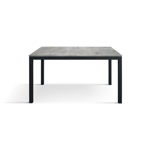 Extendable <b>Table</b> Concrete Gray Melamine <b>Top</b> Metal Base 160x90 Internal Use - Product Image 1