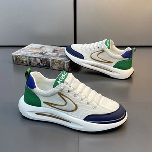 2025 scarpe con plateau Casual ispirate al basket da uomo traspiranti per lo sport Slip-On alla moda stile <span class=keywords><strong>Gump</strong></span> per l'estate - Product Image 3