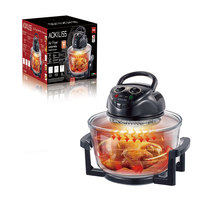 Friteuse à air ACKILISS ACL-5302 12L 3500W avec bol en verre, chauffage circulaire à 360 degrés, cuisson faible en gras, minuteur 60 minutes pour les repas de poulet à la maison