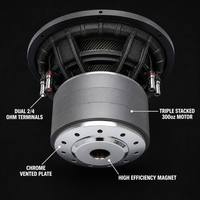 Subwoofer de voiture 15 pouces 3000W à prix d'usine, cône en fibre de carbone OEM ODM, aimant triple superposé, bobine 3 pouces 4 couches, double 2/4 Ohm