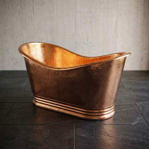 Baignoire ovale autoportante en cuivre de luxe, artisanale et durable, pour la maison et l'hôtel - Indian Home - Product Image 1