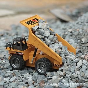 Camions à benne basculante RC en alliage <span class=keywords><strong>HUINA</strong></span> Toys <span class=keywords><strong>1540</strong></span> 540 1/18 6CH, véhicule de chantier d'ingénierie, jouet télécommandé RTR, cadeau pour garçon - Product Image 5
