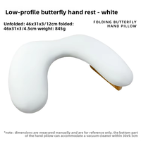 Coussin à ongles ergonomique professionnel en forme de U avec revêtement en cuir PU, pliable, pour le soutien des mains, compatible UV, design peu encombrant