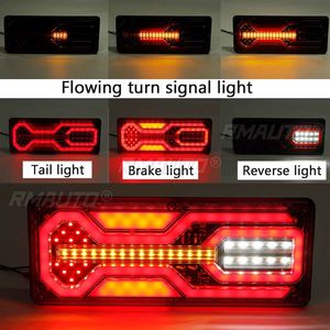 2 pièces Feux arrière LED 24V pour camion, feux stop, feux de freinage, clignotants pour Kamaz, remorque, caravane, camion, tracteur - Product Image 2
