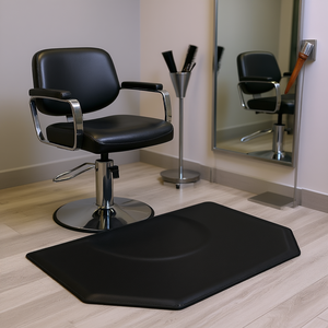 Tapis de salon hexagonal 4 x 5 pieds, 1/2 pouce d'épaisseur, pour la protection des chaises de coiffeur, mobilier commercial - Product Image 2