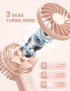 2026 Hot Selling <b>USB</b> Portable Personal air Cooling Handheld <b>Fan</b> Rechargeable Battery Table Carabiner Stand <b>Desk</b> Pocket Mini <b>Fan</b> - Product Image 2