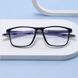Gafas deportivas de silicona con montura completa, lentes de PC con filtro de luz azul, ligeras, lentes planas para hombre - Product Image 1