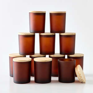 ขวดแก้วสีชาขุ่นขนาด 300 มล./10 ออนซ์ สำหรับใส่เทียน (6 ชิ้น/กล่อง) - ฝาไม้สนธรรมชาติ, จัดส่งภายใน <span class=keywords><strong>3</strong></span> วัน & บรรจุภัณฑ์ลูกฟูก EPE - Product Image 4