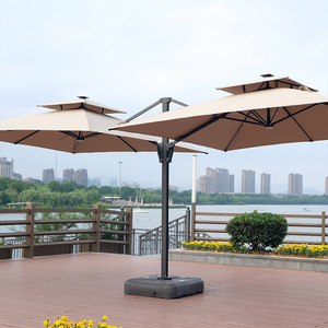 Sombrilla Moderna Personalizada para Exteriores con Luz LED, Parasol de <span class=keywords><strong>Patio</strong></span> Impermeable con Doble Toldo para Piscina y Playa - Product Image 6