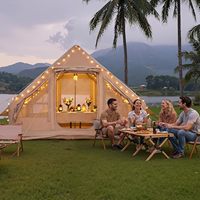 Tente de camping gonflable Aoxun quatre saisons, 4-8 personnes, installation instantanée, taille familiale, imperméable, coupe-vent, légère, portable, pour l'extérieur