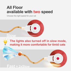 Jouets interactifs pour chats, balles mobiles agiles pour chats, queues en maille élastique, jouets automatiques pour petits chats - Product Image 2