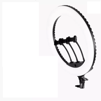 HQ-18N Anneau lumineux pour maquillage vidéo de 18 pouces (45 cm), anneau lumineux pour selfie, vlog, photographie, kits d'éclairage vidéo avec télécommande + trépied de 2 m