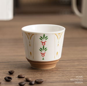200ml Traditional Style Bone China Handheld Mug Flower Design Eco-Friendly BPA Free Dishwasher Safe Cups - Product Image 2