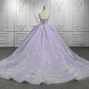 Robe de bal élégante Jancember 6534 en dentelle, couleur violet clair, pour femme, robes de soirée - Product Image 3