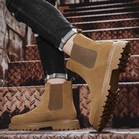 Bottes mi-mollet rétro pour hommes, automne-hiver 2026, doublées polaire, épaisses et chaudes, grandes tailles