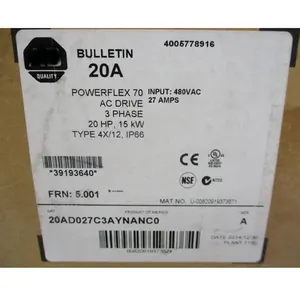 Nuevo Original 20AD027C3AYNANC0 PowerFlex 70 AC Drive 27 A a 20 Hp 20A