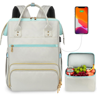 Mochila de almuerzo personalizada con compartimento térmico extraíble de gran capacidad, multifuncional, para fabricantes de bolsas de pañales y almacenamiento de leche materna