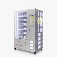 Distributeur automatique combiné pour aéroports/campuses, 28 compartiments, fenêtre d'affichage, gestion à distance, distributeur de snacks