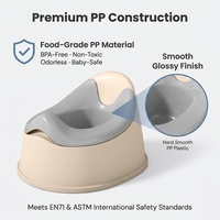 Chaise de toilette ergonomique portable pour bébé avec base antidérapante en TPE, matériau sans BPA de qualité alimentaire, certifiée EN71 ASTM