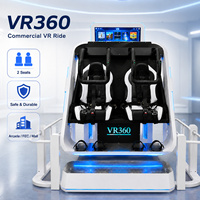 Machine de jeu virtuel d'intérieur pour parc d'attractions, simulateur de chaise VR 360 double, machine de jeu d'arcade