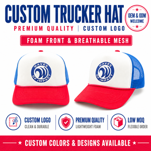 Gorra Trucker de Espuma con Logotipo Impreso Personalizado, Estilo OTTO, Alta Calidad, OEM, MOQ Bajo, 5 Paneles, Parte Trasera de Malla, Ajustable con Cierre a Presión - Product Image 1