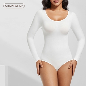 Undefined Apparel Combinaison gainante pour <span class=keywords><strong>femme</strong></span>, <span class=keywords><strong>sous</strong></span>-vêtement de corps à manches longues, style <span class=keywords><strong>corset</strong></span> triangle, grande taille - Product Image 4