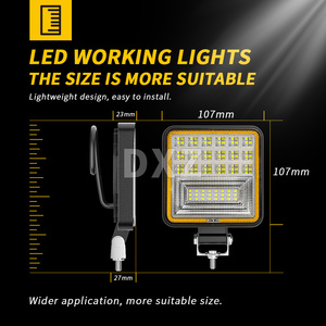 Dxz 4inch LED làm việc thanh ánh sáng màu vàng trắng lái xe đèn xe tải lũ + tại chỗ kết hợp offroad LED sương mù ánh sáng mắt thiên thần Điều kiện Mới - Product Image 2