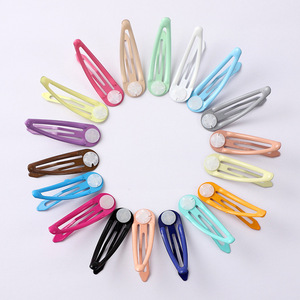 Pince à cheveux en forme de larme 5 cm, mini pince BB en métal coloré, accessoire capillaire pour femme, usage quotidien - Product Image 3