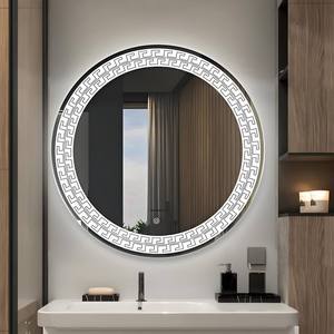 Round Smart LED Mirror with Bluetooth <b>Speaker</b> Anti Fog IP65 Waterproof Touch <b>Switch</b> Dimmable 3 Colors for Home Gym Decor - Product Image 5