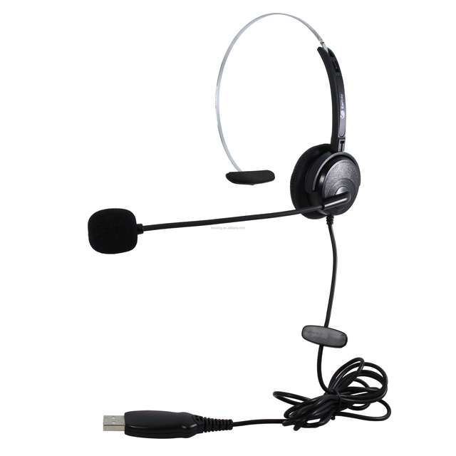 Professional call center headphone telephone headset manufacture with RJ11 or RJ 9 plug