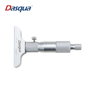 Dasqua 0-25mm 0-150mm 0-200mm 0-300mm 0.01 Graduation Depth <b>Micrometer</b> With Ratchet Stop 4611-8106 Depth <b>Micrometer</b> - Product Image 2