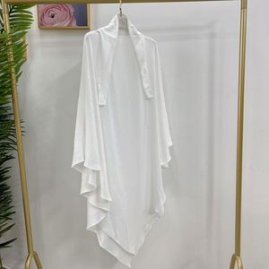 Foulard d'été en organza sexy et translucide, couleur unie, grande taille, pour tenue conservatrice du Moyen-Orient, Dubaï, Turquie - Product Image 5