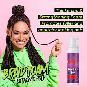 Gel Coiffant <span class=keywords><strong>en</strong></span> Gros Fixation <span class=keywords><strong>Extra</strong></span> <span class=keywords><strong>Forte</strong></span> Étiquette Personnalisée <span class=keywords><strong>Spray</strong></span> Brillance Tresses Longue Durée Ajoute de la Brillance Mousse pour Tresses - Product Image 2