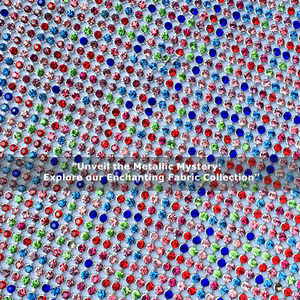 Recorte de malla de aluminio adornado con diamantes de imitación de cristal-Tela de alambre de tejido liso para elevar el arte tejido de la ropa - Product Image 2