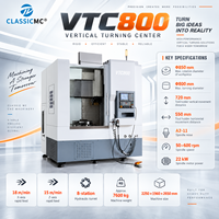 Centre de tournage vertical CNC VTC800, broche 18,5 kW, précision 0,005 mm pour l'usinage de grands moules, de pièces marines et de disques de transport