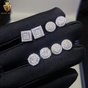 En Stock Mode HipHop Style VVS Moissanite <span class=keywords><strong>Boucle</strong></span> <span class=keywords><strong>D</strong></span>'<span class=keywords><strong>oreille</strong></span> Glacé Moissanite <span class=keywords><strong>Diamant</strong></span> Boucles <span class=keywords><strong>D</strong></span>'oreilles 925 <span class=keywords><strong>Argent</strong></span> Boucles <span class=keywords><strong>D</strong></span>'oreilles Hommes Femmes - Product Image 1