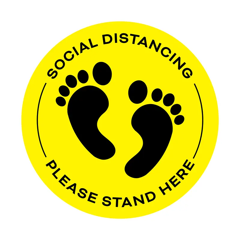 Social Distancing Floor Stickers Floor Sign Selfadhesive Sticker Safety Sign Keep Distance Floor Sticker