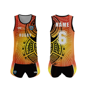 Magliette da calcio personalizzate taglie intere Maori sublimazione Touch Rugby League maglie da calcio verde Touch - Product Image 1
