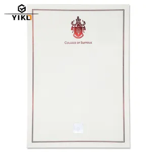 Custom A4 Security Certificate Paper Printing With Watermark And Red Hot Foil Stamp University College Degree Certificate Paper