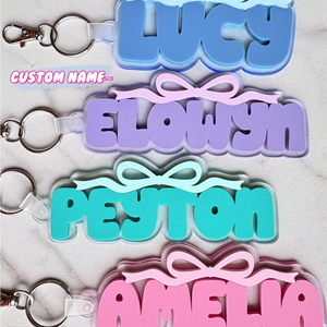 Llavero de acrílico personalizado con letras impresas UV, impermeable, ligero y a la moda, colgante para bolso. - Product Image 4